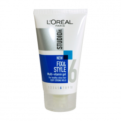 L'OREAL STUDIOLINE FIX & STYLE MULTI VIT HAIR GEL 150ML VERY STRONG HOLD X6
