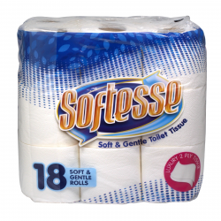 SOFTESSE TOILET ROLLS 2PLYX18PK 170 SHEETS WHITE X3