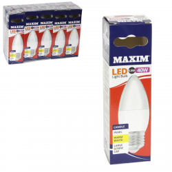 MAXIM LED WARM WHITE CANDLELIGHT BULB ES 5.5W 40WX10