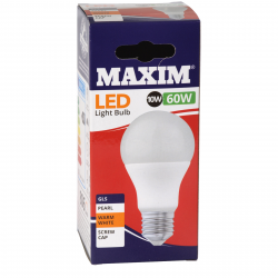 MAXIM LED WARM WHITE PEARL LIGHT BULB GLS ES 10W 60W 806 LUMEN X10
