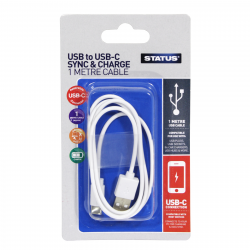 STATUS USB TO USB-C SYNC & CHARGE 1 METRE CABLE