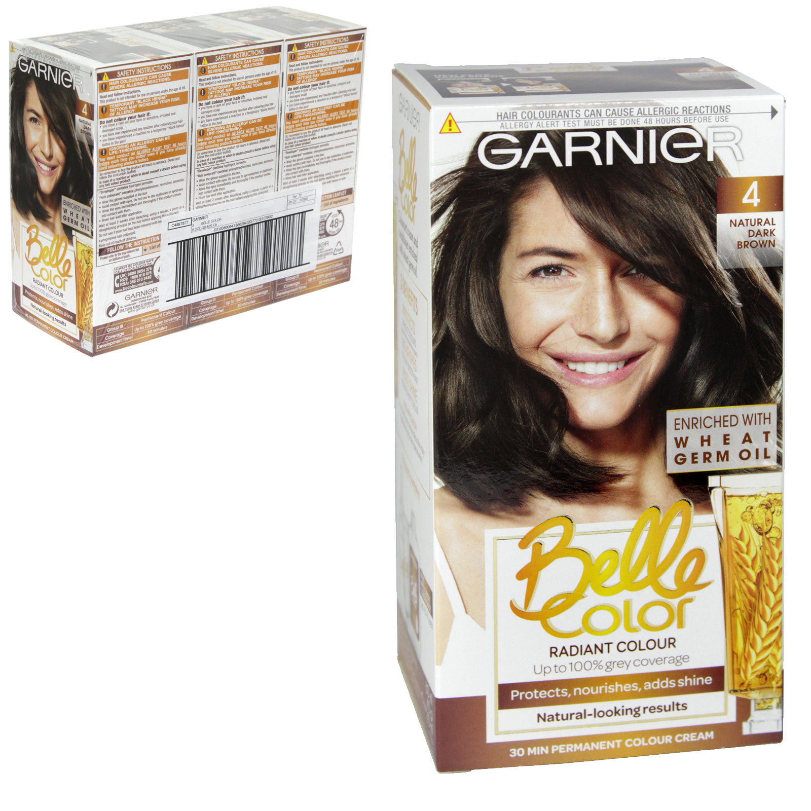 Garnier Belle Color 4 Natural Dark Brown Permanent Hair Colour - Concord  Cash and Carry