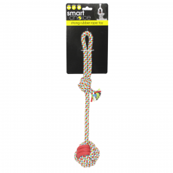 SMART CHOICE STRONG RUBBER+ROPE DOG TUG