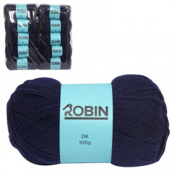 ROBIN 4032 DOUBLE KNIT WOOL WEIGHT 100GM LENGTH 300M NAVY X10