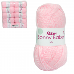 ROBIN BONNY BABE 4058 DOUBLE KNIT WOOL WEIGHT 100GM LENGTH 300M BABY PINK X10