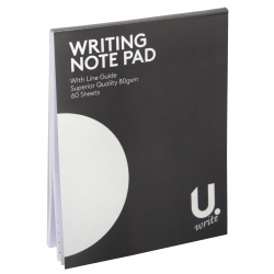 U WRITE WRITING NOTE PAD 108 PAGES 80GSM X12