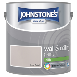 JOHNSTONES WALL & CEILING PAINT VINYL SILK 2.5L ICED PETAL