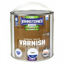 JOHNSTONES INDOOR WOOD VARNISH QUICK DRY 2.5L MATT CLEAR