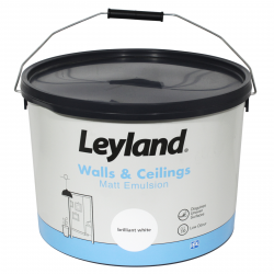 LEYLAND WALLS+CEILINGS MATT 10L BRILLANT WHITE