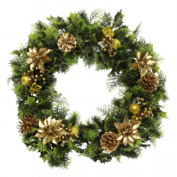 PLASTIC HOLLY WREATH LARGE 18