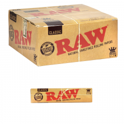RAW CIGARETTE PAPERS CLASSIC KINGSIZE SLIM 32 LEAVES X50