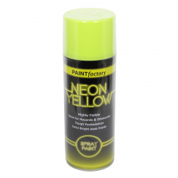 PAINT FACTORY NEON SPRAY PAINT 400ML HIGHLY VISIBLE YELLOW