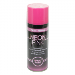 PAINT FACTORY NEON SPRAY PAINT 400ML HIGHLY VISIBLE PINK