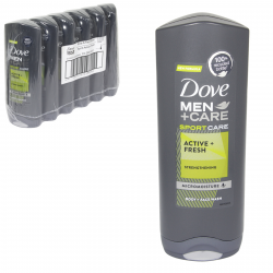 DOVE MEN+CARE 250ML BODY AND FACE WASH SPORT ACTIVE FRESH X6