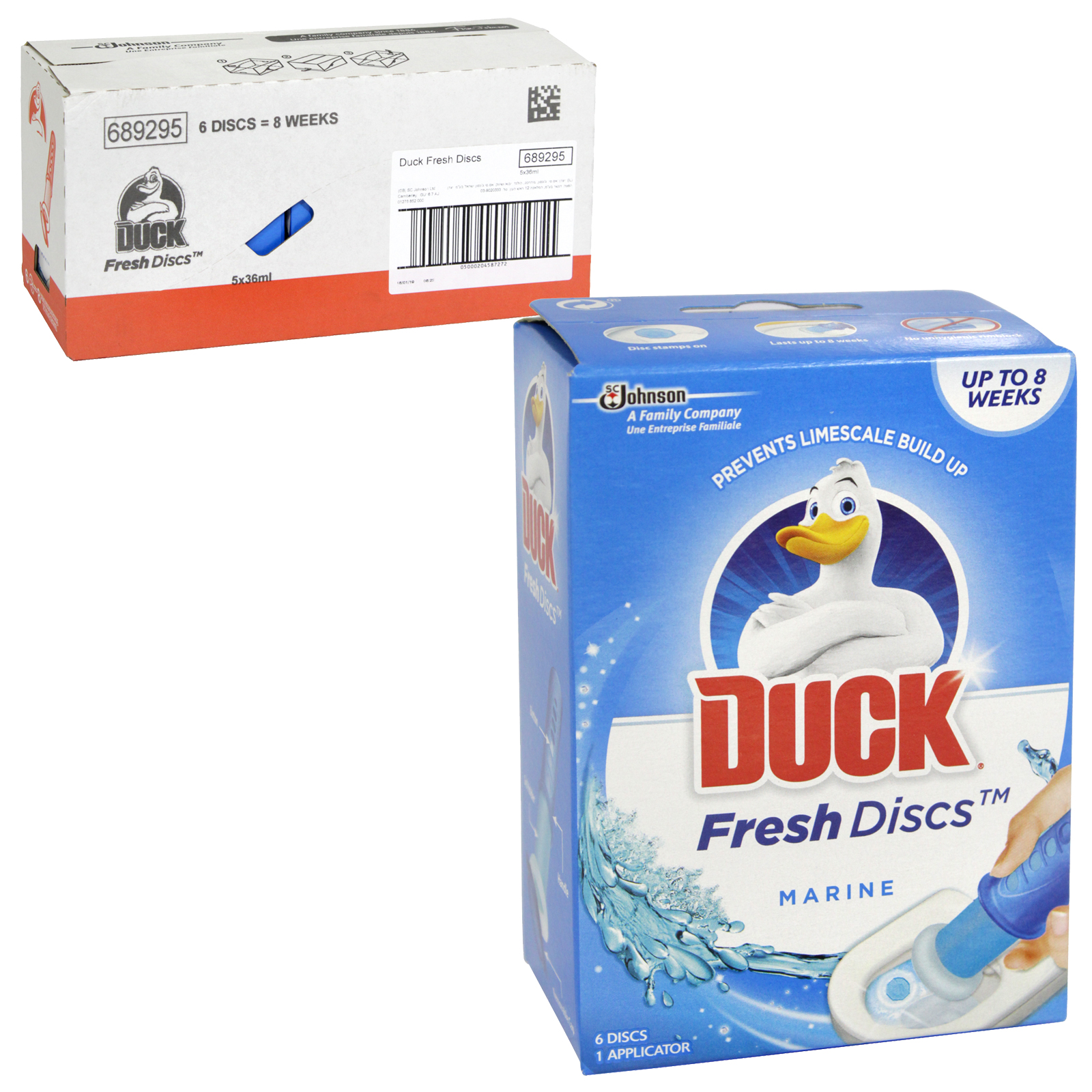 Toilet Duck Fresh Discs Marine Starter Pack 6 x 36ml — FabFinds