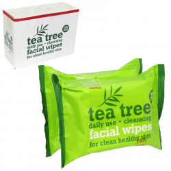 TEA TREE CLEANSING FACE WIPES 2X25'S X12