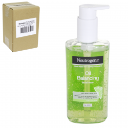 NEUTROGENA OIL BALANCING FACE WASH 200ML WITH LIME+ALOE VERA FOR OILY SKIN X6