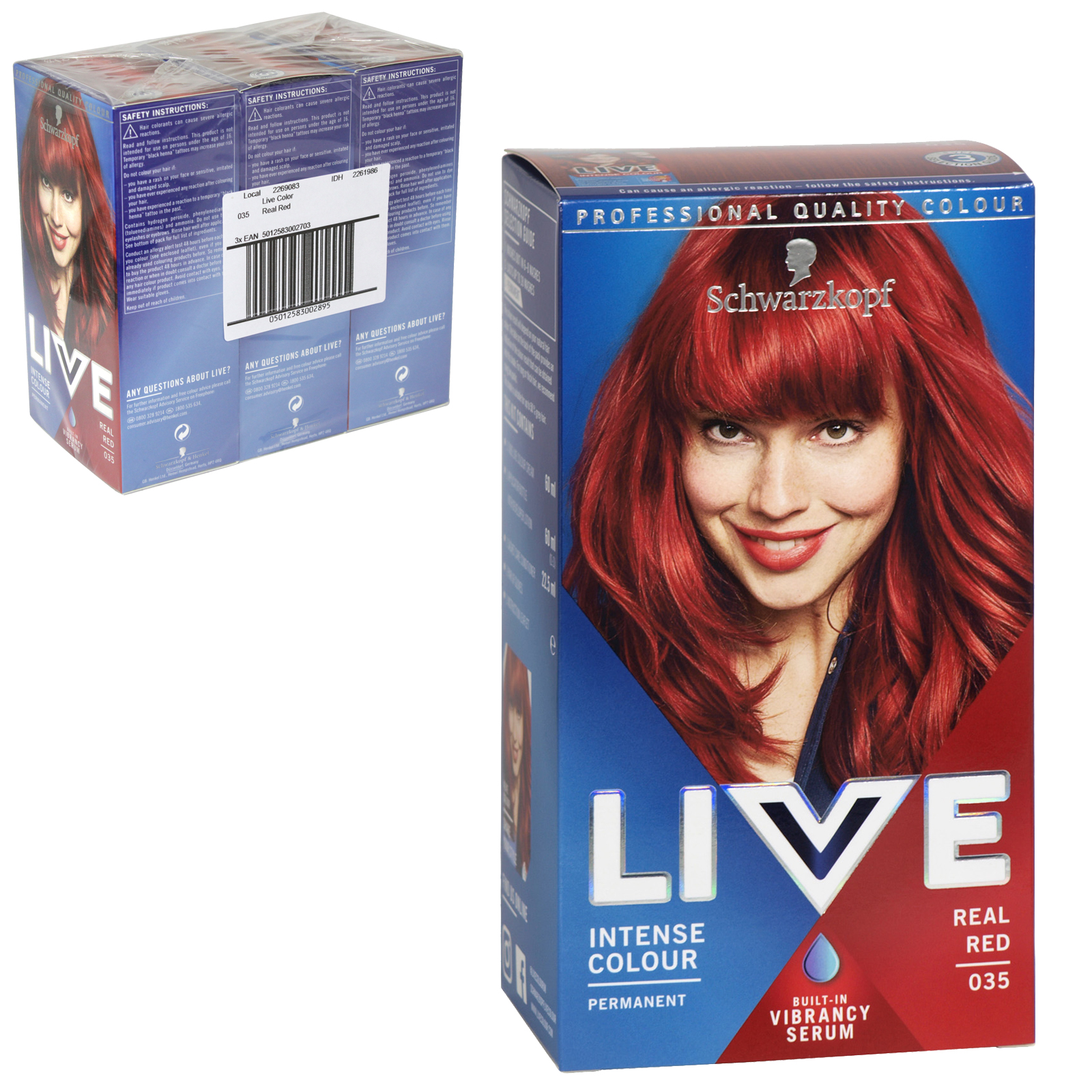 Schwarzkopf Live Real Red 035 Permanent Hair Dye - Concord Cash and Carry