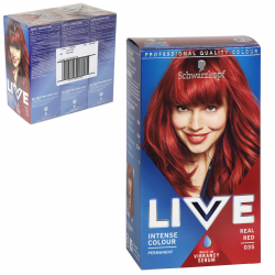 SCHWARZKOPF LIVE HAIR COLOUR PERMANENT REAL RED X3