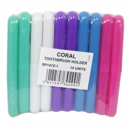 CORAL TOOTHBRUSH HOLDERS BLUE, PINK, PURPLE, GREEN, WHITE X10