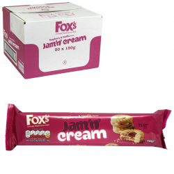 FOX'S JAM N CREAMS 150GM X20