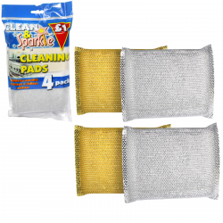 CLEAN+SPARKLE CLEANING PADS 4PK