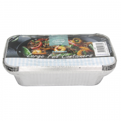 KINGFISHER 6PK LGE FOIL CONTAINER+LID
