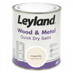 LEYLAND WOOD+METAL QUICK DRY SATIN 750ML MAGNOLIA