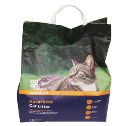CO-OP ABSORBENT LIGHTWEIGHT ANTIBACTERIAL CAT LITTER 8L