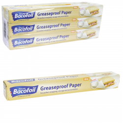 BACOFOIL GREASEPROOF ROLL 380MMX10M X6