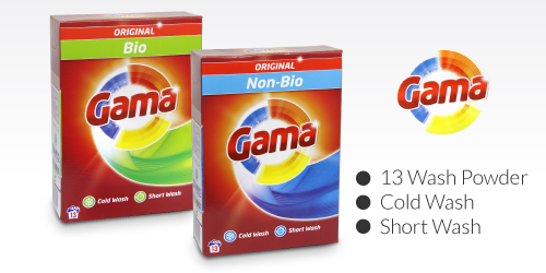 Gama 13w Bio - Non Bio Laundry Washing Powder