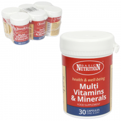 BASIC NUTRITION MULTI VITAMINS MINERALS 30'S X6