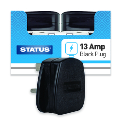 STATUS 13 AMP PLUG BLACK