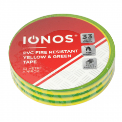 IONOS PVC ELECTRICAL TAPE 33M YELLOW / GREEN