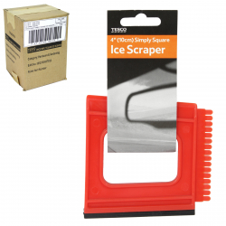 TESCO SIMPLY SQUARE ICE SCRAPER X12