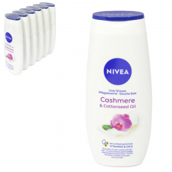 NIVEA SHOWER 250ML CASHMERE+COTTONSEED OIL X6
