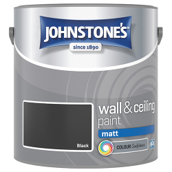 JOHNSTONES WALL & CEILING MATT 2.5L BLACK