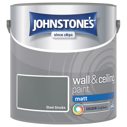 JOHNSTONES WALL & CEILING PAINT MATT 2.5L STEEL SMOKE