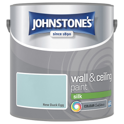 JOHNSTONES WALL & CEILING PAINT VINYL SILK 2.5L NEW DUCK EGG