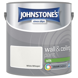 JOHNSTONES WALL & CEILING PAINT VINYL SILK 2.5L WHITE WHISPER