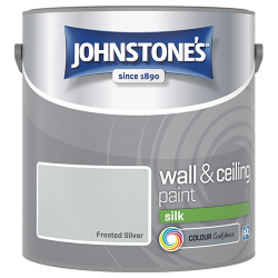JOHNSTONES WALL & CEILING PAINT VINYL SILK 2.5L FROSTED SILVER
