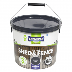 JOHNSTONES ONE COAT SHED & FENCE 5LTR SHADED GREY