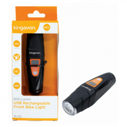 KINGAVON LED BICYLE LIGHT 800 LUMEN USB RECHARGEABLE