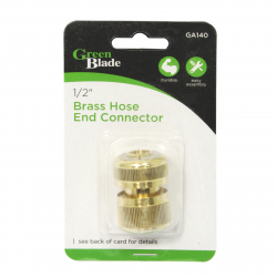 GREEN BLADE BRASS HOSE END CONNECTOR 1/2