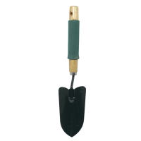 GREEN BLADE HAND TROWEL WITH CUSHION GRIP - WOODEN HANDLE