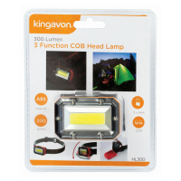 KINGAVON 3 FUNCTION COB HEAD LAMP 300 LUMEN