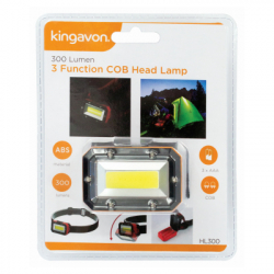KINGAVON 3 FUNCTION COB HEAD LAMP 300 LUMEN