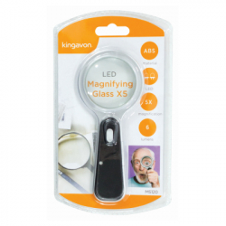 KINGAVON COMPACT 5X HAND MAGNIFIER / MAGNIFYING GLASS WITH LED LIGHT