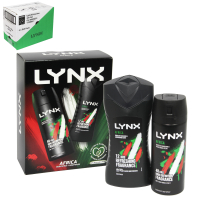LYNX DUO GIFT SET BODYSPRAY 150ML+BODYWASH 225ML AFRICA X6 SPLITABLE PACK