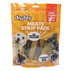 DROOLS MEATY STRIP PACK 600GM